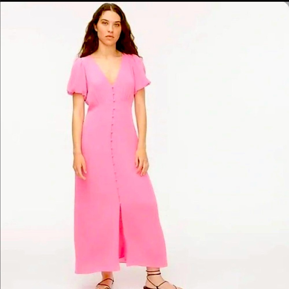 J. Crew Pink Silk Dress